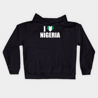 I Love Nigeria Nigerian Flag Gift Kids Hoodie